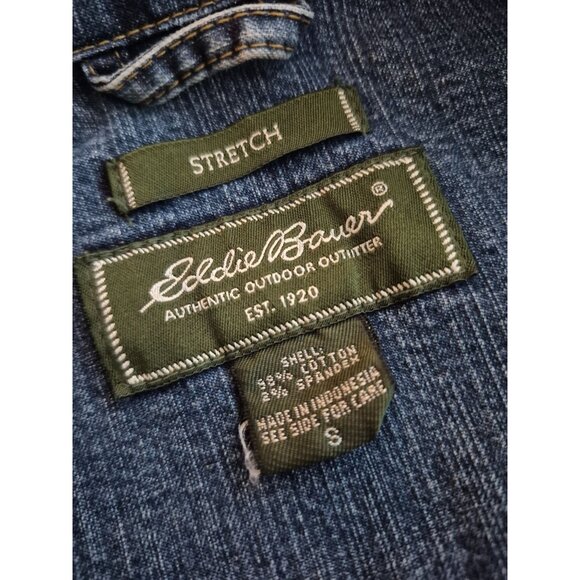 Eddie Bauer Stretch Denim Jacket Size S - Picture 3 of 5